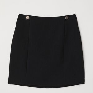 H&M Black Short Tailored Skirt Size 10